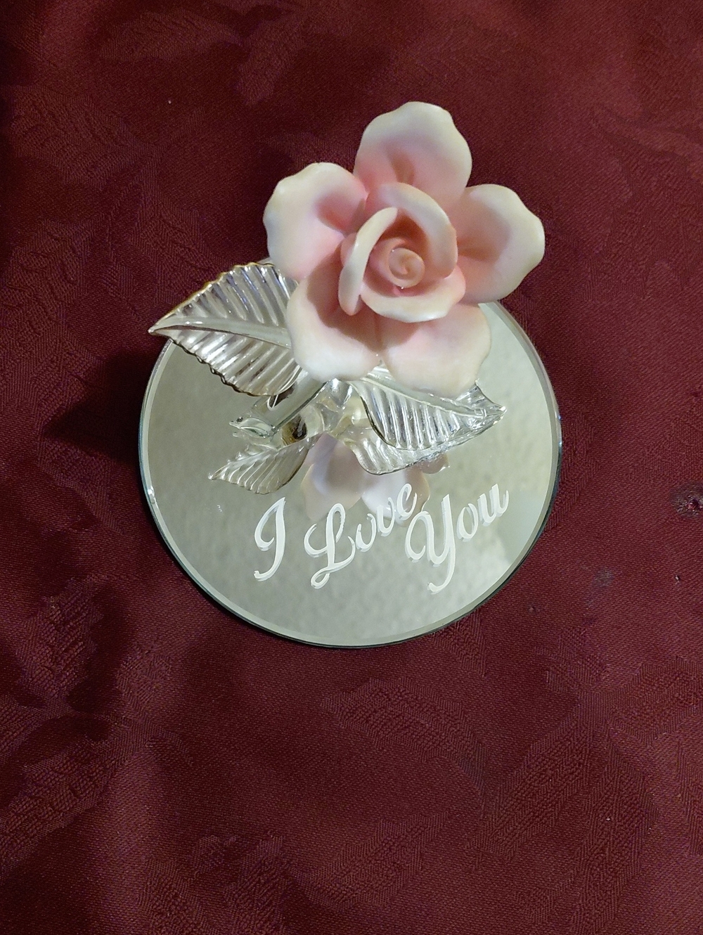 GLASS BARON ORNAMENT GIFT.  MIRROR GLASS. IDEAL FOR VALENTINE'S DAY.